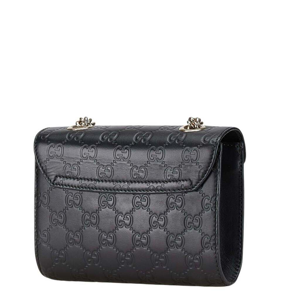GUCCI Black Leather Horsebit Shoulder Bag - Picture 2 of 15